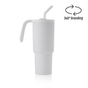 FORZA 360 - Hans Larsen Recycled Stainless Steel/PP Tumbler with 360 Branding - White