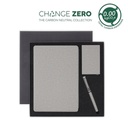 TESSIN - CHANGE ZERO Sustainable Gift Set with Refillable Notebook, Pen & Cardholder - Grey