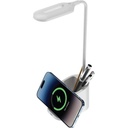 ALMERE - Giftology 3-in-1 Desk Lamp with 15W Wireless Charger & Pen Holder - White