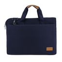 SLOTEN - Santhome® 15" Laptop Bag - Navy Blue/Tan