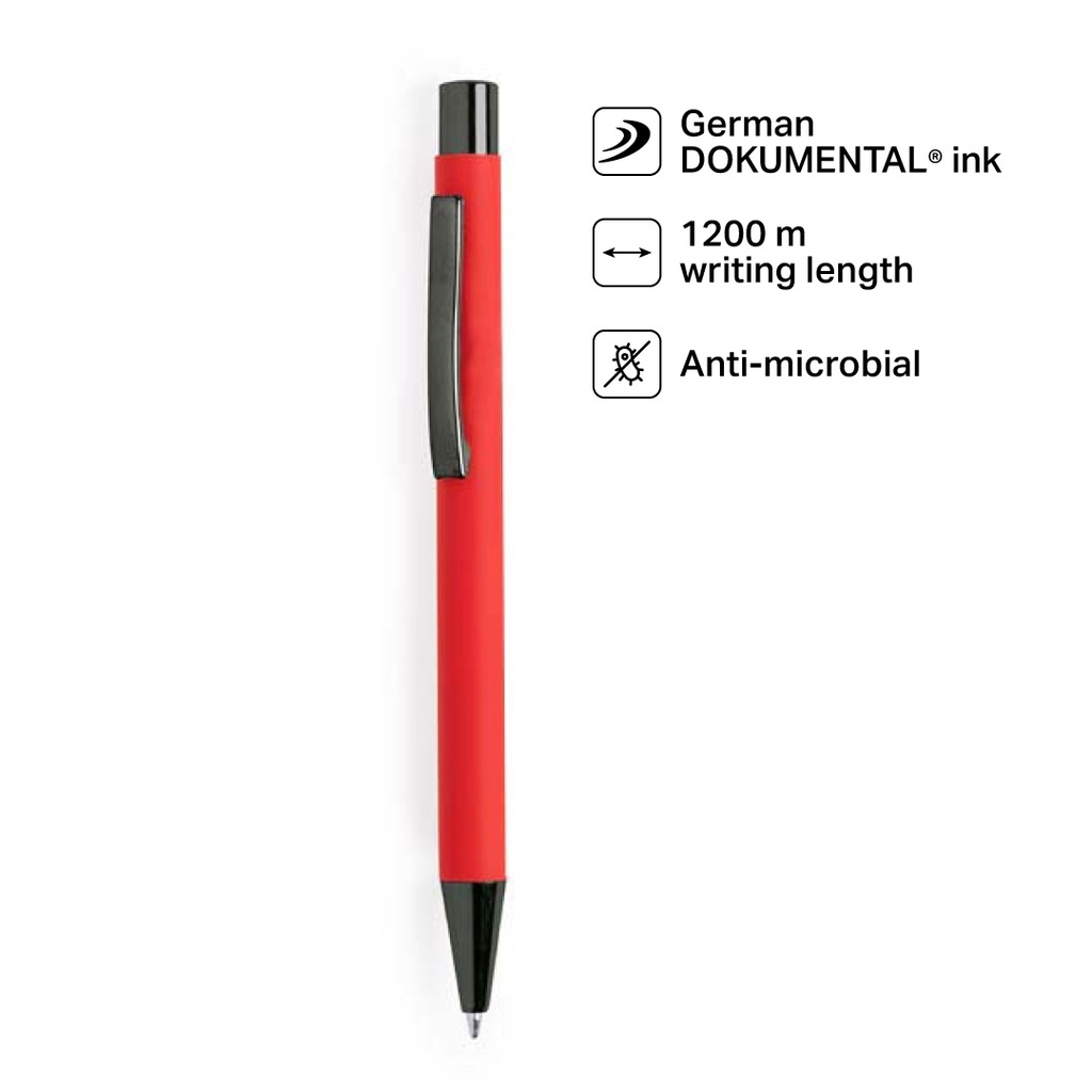 BILLUND - Giftology Metal Ballpen - Red (Anti-bacterial)