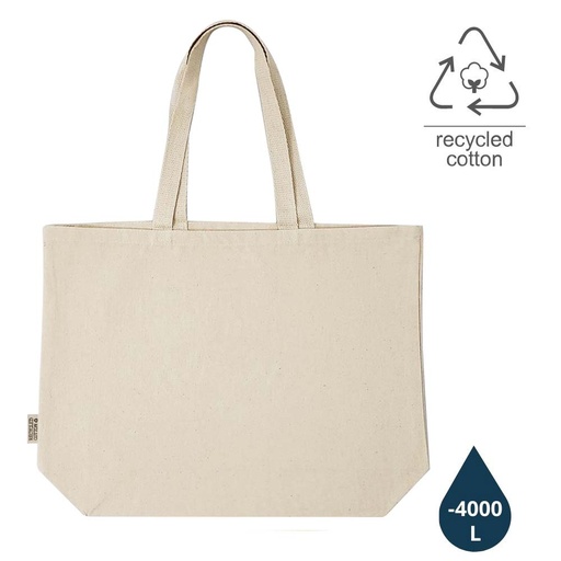 [CTEN 426] NIDDA - Non GRS - Recycled Cotton Beach / Shopping Bag - 300GSM - Natural