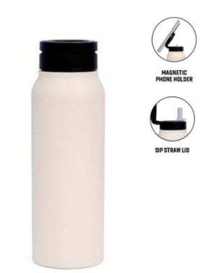 [DWGL 3260] FERRO - Giftology Magnetic Phone Holder Water Bottle 760ml - Sandstone