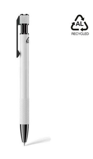 [WIMP 5339] PILA - Recycled Aluminium Ballpoint Pen - White