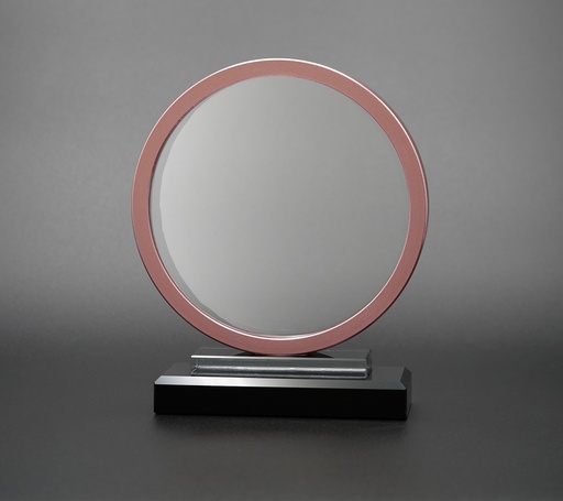 [SH2023] B-Globica is Crystal framed in Circular bronze ring by a bold metallic with a polished finish, with a solid black base brings a celebratory touch to a trophy display.