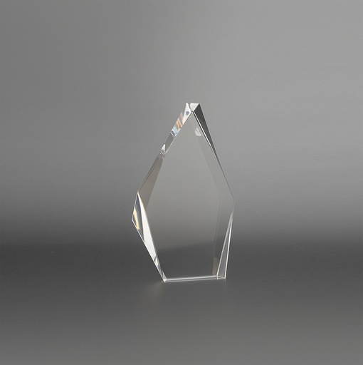 [SH4205] The PentaGem crystal showcases a pentagonal shape with sharp edges for a striking look. made from premium K9 crystal providing a clarity for engraved messages or images. Available in various sizes, it enhances any award or decorative purpose.
