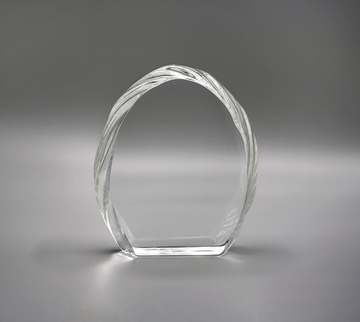 [SH4207] The Petaluxe crystal award features a curved shape, made from high-quality, lead-free K9 crystal. Its textured, frosted edges create a striking contrast with the clear central surface, enhancing its visual appeal. With customization options and multiple sizes, this award is perfect for achievements in style and elegance.
