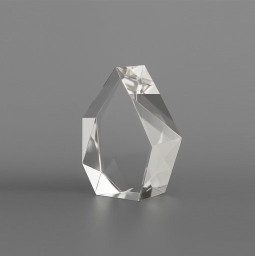 [SH4218] Quintris is Pentagonal shaped Crystal is enhancing a piece that blends modern design with elegance. Its unique five-sided shape creates depth from every angle, making it a sophisticated focal point in any space.
