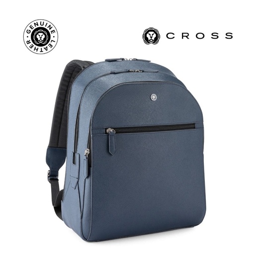 [BPCR 2230] Cross Luxury Leather Backpack - Navy Blue