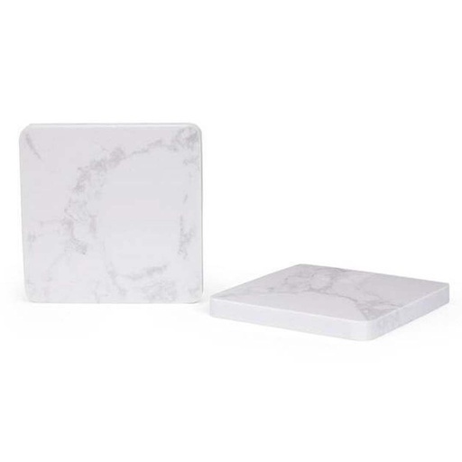 [CSEN 9211] CARRARA - Giftology Set of 2 Marble Coasters