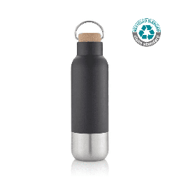 AVERSA - Hans Larsen RCS Recycled Stainless Steel Insulated Water Bottle - Black