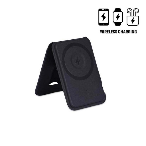 [ITWC 1254] MAG3 - Giftology 3-in-1 Magnetic Wireless Charger Card Holder - Black