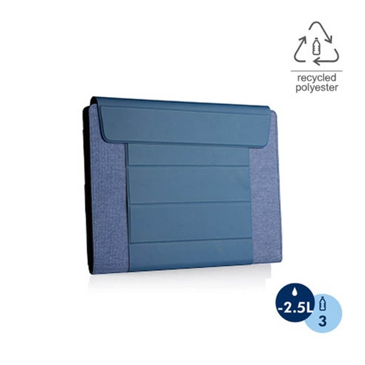 [LSSN 1271] FULDA - CHANGE Collection RPET Laptop Case & Workstation - Navy Blue