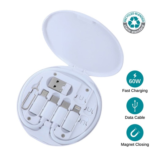 [MTST 1127] TAVIRA - @memorii Recycled Multi-Cable Set - White