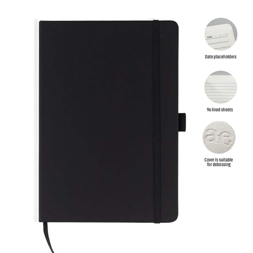 [NBGL 5236] JURSI - Giftology A5 PU Notebook with Pen Loop - Black