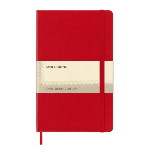 [OWMOL 305] Moleskine Classic Large Ruled Hard Cover Notebook - Scarlet Red