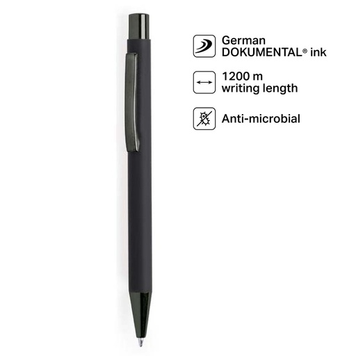 [WIMP 261] BILLUND - Giftology Metal Ballpen - Black (Anti-bacterial)