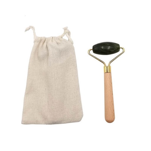 [WPFR 3101] EVE - Jade Face Roller with Wooden Handle