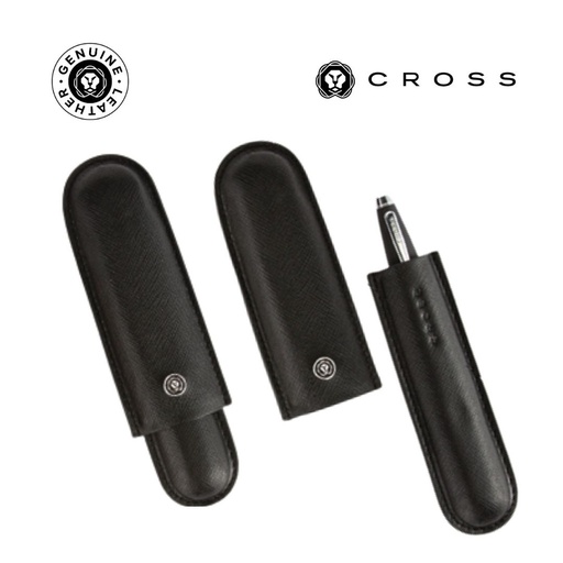 [LACR 2037] CROSS Leather Single Pen Case - Black