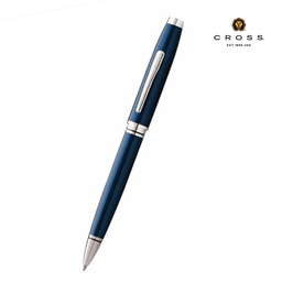 Cross Coventry Blue Lacquer with Polished Chrome Appointments Ballpoint Pen (Blue Ink)