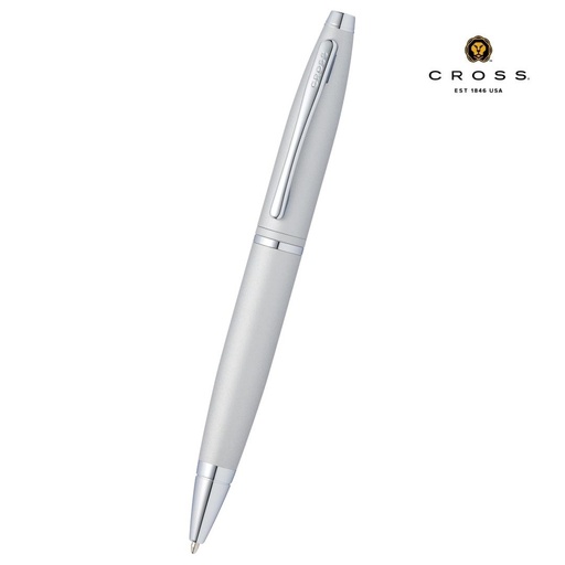 [WICR 5392] Cross Calais™ Satin Chrome with Polished Chrome Appointments Ballpoint Pen (Blue Ink)