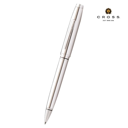 [WICR 5393] Cross Coventry Polished Chrome Ballpoint Pen (Blue Ink)