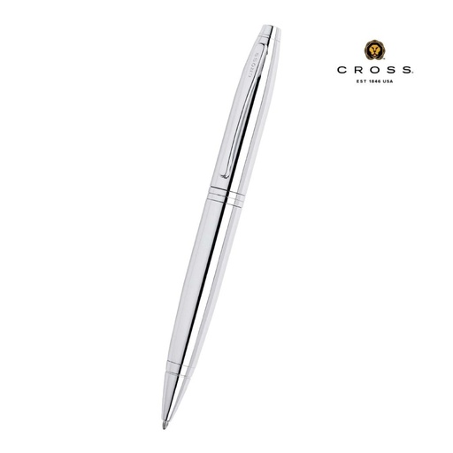 [WICR 5394] Cross Calais™ Polished Chrome with Polished Chrome Appointments Ballpoint Pen  (Blue Ink)