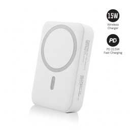 Maglite 10K - 10000 mAh Magnetic Wireless Power Bank - White