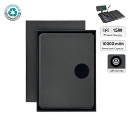 SOLAIS - Santhome Recycled 10000 mAh Power Bank and 15W Magsafe Smart A5 Organizer  - Black
